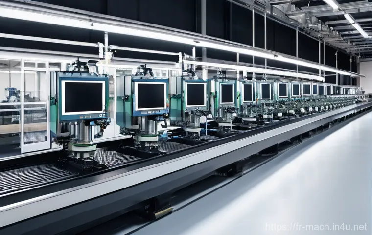 기계가공 CNC 밀링 실습 후기 - 0 Factory Floor**

A wide-angle, futuristic depiction of an "Industry