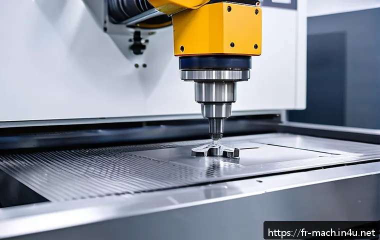 기계가공 실무에서 자주 쓰이는 팁 - A high-precision CNC milling machine workshop in a modern French industrial setting, showcasing a va...